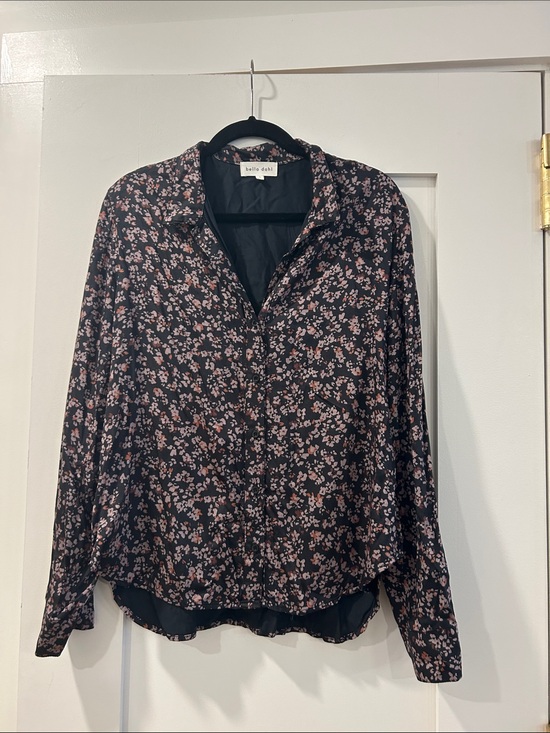 Bella Dahl Tops - Bella Dahl Black Floral Button-Front Blouse